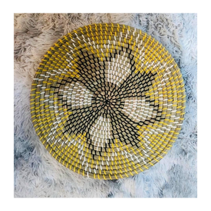Assiette murale vietnamienne en jonc de mer, artisanale, en fibres naturelles, tissée, décorative, écologique, cadeau de décoration intérieure personnalisé - Product Image 1