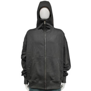 Men Heavyweight Zip Up Hoodie Premium Cotton Blend Full Zip Hooded Sweatshirt Casual Streetwear Everyday Outerwear - Product Image 3