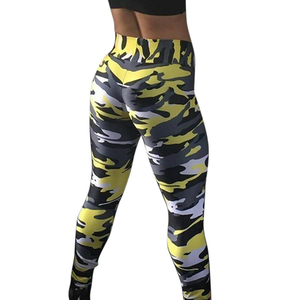 High Elastic Waist <b>Camo</b> Spandex Yoga <b>Leggings</b> Stretchy Breathable Full Length Activewear for <b>Gym</b> Running 6XL - Product Image 3