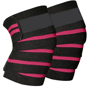 Bandes de compression pour genoux pour l'haltérophilie, les squats et la musculation, équipement de soutien pour la salle de sport avec matériau élastique durable et compression puissante - Product Image 5