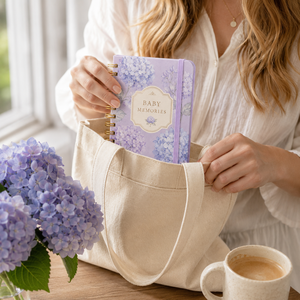 Carnet de notes spirale LABON Luxury Violet Hydrangea Baby Memories A8 à grille pointillée, carnet de voyage, carnet de mémos, cadeau - Product Image 4