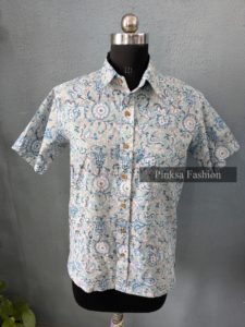 Chemise d'été décontractée pour homme à manches courtes en coton 100% avec imprimé cachemire, col rabattu, respirante et à séchage rapide - Product Image 2