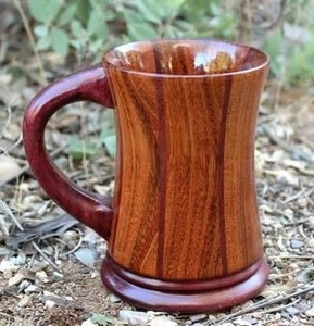 Taza de Café de Madera Maciza Hecha a Mano, Taza de Madera Rústica con Acabado Natural, Ecológica, para Beber Té, Cerveza, Jugo, Cocina, Comedor - Product Image 4