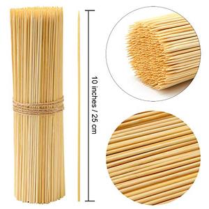 Bamboo Skewers Natural Food Grade Strong Smooth Surface Eco Friendly for <b>BBQ</b> Grill Party Kitchen Use - Product Image 5