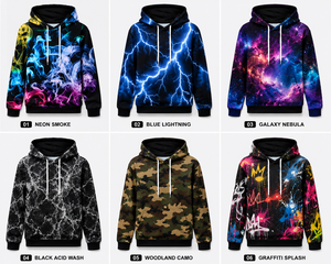 Sweat-shirt à capuche pour homme, imprimé 3D effet fumée coloré, sublimation, coupe classique, pull décontracté, respirant, en polyester tricoté, pour l'automne - Product Image 6