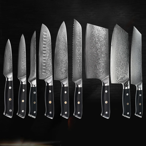 Coffret de couteaux de chef professionnels LEGACY BLADES en acier Damas, manche en bois, fabricant OEM, vente en gros - Product Image 1