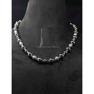 Collar de Cadena de Bolas con Cuentas de Lujo con Diamantes Moissanite VVS en Plata de Ley 925, Joyería Hip Hop de Trisha Jewels - Product Image 1