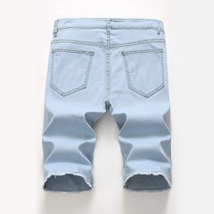 Shorts en jean pour hommes 100% coton épais décontractés respirants écologiques séchage rapide taille mi-haute été OEM vente en gros broderie - Product Image 2