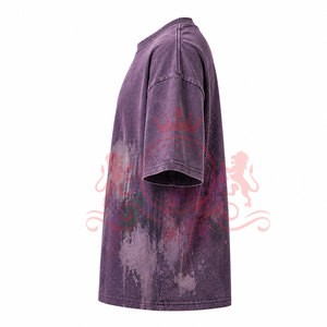 Camiseta elegante para el día a día con hombros caídos, efecto descolorido, corte relajado y algodón transpirable para mayor comodidad. - Product Image 2