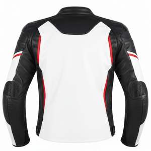 เสื้อแจ็คเก็ตไบค์เกอร์ผู้ชายแบบสั่งทำพิเศษ ผลิตจากโพลีเอสเตอร์/ผ้าฝ้าย พร้อมบริการ OEM กันน้ำ ไซส์ใหญ่พิเศษ คุณสมบัติป้องกันอย่างดี - Product Image 2