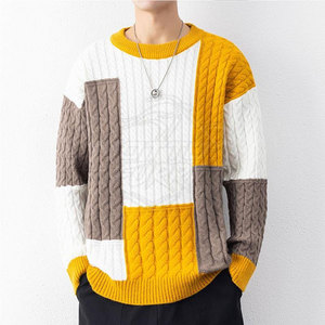 Pull classique pour homme en tricot respirant de qualité supérieure, tissu doux, col rond, pull-over pour temps froid, décontracté, bureau, week-end, quotidien - Product Image 4