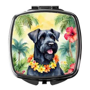 Giant Schnauzer Luau Compact Folding Handheld Makeup <b>Mirror</b> Portable Travel Decorative <b>Mirror</b> Gift for Women Girls <b>Pocket</b> Size - Product Image 1