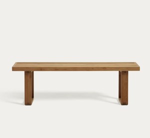 Modern Solid Teak <b>Wood</b> <b>Bench</b> for Dining Room and Outdoor Patio Minimalist Slatted <b>Bench</b> for Cafe Restaurant and Garden Furniture - Product Image 2