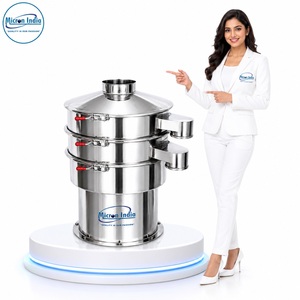 Micron India Tamiseuse vibrante numérique automatique en acier inoxydable, équipement industriel de tamisage de poudre avec système PLC de précision pour le papier - Product Image 3
