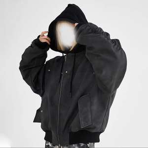 Veste en cuir lavé NESTA SPORTS, coupe-vent de haute qualité personnalisé avec logo en relief 3D, veste en cuir personnalisée pour homme - Product Image 3