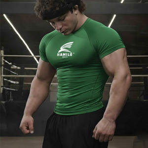 Haut de compression pour homme à manches longues en Spandex imprimé par sublimation, séchage rapide, couche de base sportive, course à pied, anti-UV - Product Image 2