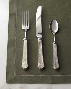 Ensemble de couverts classiques en métal, cuillère, fourchette, couteau, 3 pièces, designs personnalisables, compatibles lave-vaisselle, qualité alimentaire, pour restaurants - Product Image 5
