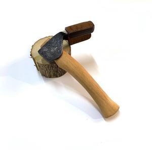 STEEL CRAFT INTERNATIONAL Hand-Forged High Carbon Steel Flat Backed Hammer <b>Axe</b> 8" Professional Woodworking Full Tang Ash Wood - Product Image 1