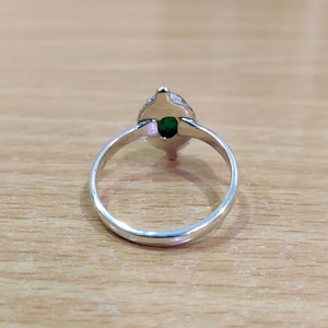 Anillo de Plata de Ley 925 con Cabujón Ovalado de Ónix Verde, Joyería Fina Vintage Hecha a Mano para Uso Diario y en Cualquier Ocasión - Product Image 4