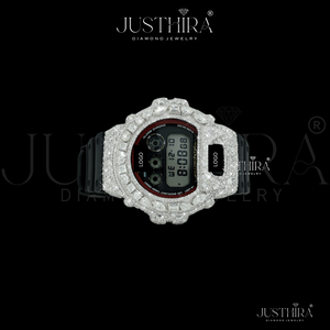 Reloj de pulsera prémium con diamantes de moissanita VVS para hombre, plateado, con bisel de diamantes grandes, estilo hip-hop. - Product Image 4