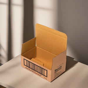 Boîtes en papier kraft pliantes personnalisées en couleur, respectueuses de l'environnement, avec logo gaufrage ondulé mat laminé fabriqué en matériaux recyclés - Product Image 1