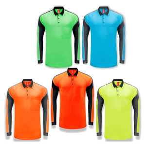 เสื้อทำงานแบบสะท้อนแสง Hi Vis ผ้าถักเนื้อผ้าฝ้ายกันยับ ทนทานต่อการใช้งาน - Product Image 1