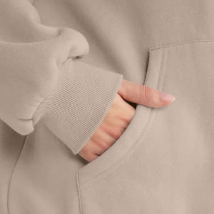 Sudadera con Capucha Oversize Gris para Mujer, Personalizable con Logotipo, Nueva, Casual, de Forro Polar Grueso, Venta al por Mayor - Product Image 5