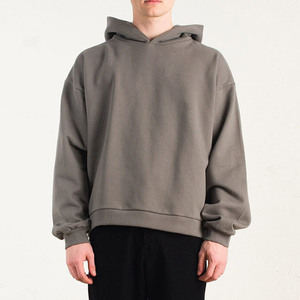Sweat à capuche streetwear vintage personnalisé avec logo brodé, en coton tricoté, poche latérale, ourlet côtelé, vente en gros pour hommes - Product Image 5