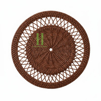 Tendance du moment : Sets de table écologiques bohèmes en bambou tressé à la main, festonnés, épaisseur 10 mm, couleur personnalisable, décoration de table de mariage sur mesure