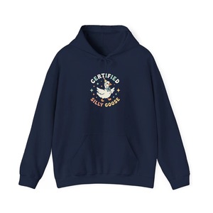 Sudadera con capucha estampada Certified Silly Goose, sudadera informal de algodón y forro polar unisex, ropa de otoño - Product Image 1
