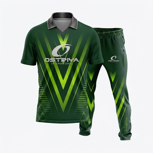 Custom Heat-Transfer Printing Breathable Cricket Uniform Front 2026 Latest Design 100% Polyester Moisture-Wicking Unisex - Product Image 2