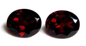 PDM Gems Supply – Paire de pierres précieuses en grenat de forme ovale, 10 carats, 2 pièces, pierres rouge foncé pour bagues, boucles d'oreilles et pendentifs - Product Image 2