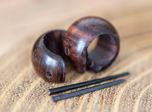 17.5 cm Wooden Small Hoop <b>Earrings</b> Brown Handmade Gothic <b>Earrings</b> Tribal Wooden Hoop <b>Earrings</b> <b>for</b> Women and <b>Men</b> - Product Image 5