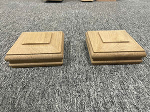 Tapas de poste de madera maciza de pino personalizables, ecológicas y con certificación FSC, modelo NPC01, marca EFS, para escaleras de fábrica y piezas de escalera elegantes para villas. - Product Image 3