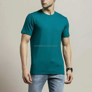 T-shirts pour hommes en coton 100% décontractés avec logo personnalisé, vente en gros de t-shirts pour hommes, logo personnalisé, coupe ajustée, manches courtes, jersey uni, tendance - Product Image 2