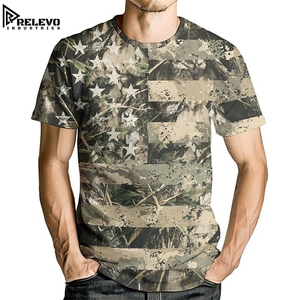Camiseta de Camuflaje Personalizada para Hombre, Camiseta de Manga Corta con Estampado de Camuflaje por Sublimación, Camiseta de Secado Rápido con Logotipo Personalizado, Ropa Táctica de Caza - Product Image 2