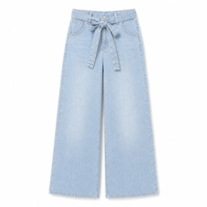 Jean en denim ample pour femme, coupe décontractée, taille haute, bleu, écologique, lavable, style vintage streetwear, vente en gros ODM - Product Image 1
