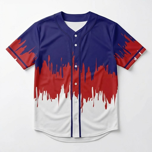 Camisetas de Béisbol Personalizadas, Camiseta de Béisbol 100% Poliéster, Camisas con Botones, Uniformes Deportivos para Equipos Activos - Product Image 1