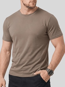 T-shirt Homme Personnalisé en Coton 100% pour Vente en Gros, Impression Numérique, Broderie de Logo, T-shirt Vierge Personnalisé pour Homme, Tricoté, Décontracté - Product Image 1
