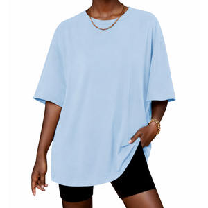 Camiseta Holgada de Manga Corta para Mujer, Estilo Casual, Transpirable, Talla Grande, para Primavera/Verano, OEM/ODM - Product Image 3