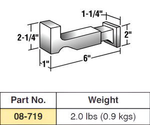 <b>Precision</b> Heavy-Duty Pneumatic Bucking Bars Model 08-719 for Solid Riveting Operation by Alva Engineers - Product Image 1