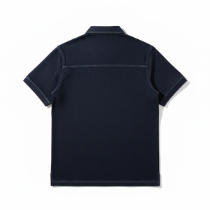 เสื้อโปโลผ้าฝ้ายออร์แกนิคแบบขายส่ง เป็นมิตรกับสิ่งแวดล้อม ป้ายกำกับสั่งทำได้ ระบายอากาศได้ดี เสื้อกอล์ฟผู้ชายแบบเรียบง่าย ยั่งยืน - Product Image 3