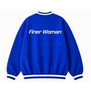 Sudadera Universitaria Transpirable Personalizada de la Hermandad Zeta Phi Beta con Logotipo Bordado en la Parte Delantera, Azul y Blanca, Manga Larga para Mujer - Product Image 3