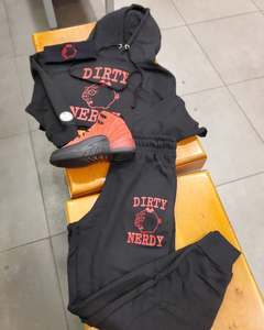 Plus Size <b>Women's</b> Tracksuits Sets Custom Winter High Street Stacked Acid Wash Dtf Printed 380gsm Fleece 100% Cotton <b>Sweatsuits</b> - Product Image 1