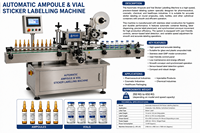 Machine d'étiquetage automatique pour ampoules et flacons