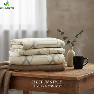 Juego de Sábanas con Estampado Geométrico Moderno, Ropa de Cama de Microfibra Suave con Fundas de Almohada | Colchón Doble King Size para Uso Doméstico y Hotelero, Resistente a la Decoloración - Product Image 6