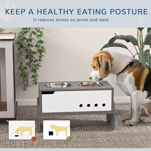 3 Height Adjustable <b>Raised</b> <b>Dog</b> <b>Bowls</b> with Slow Feeder Mat Stand Elevated <b>for</b> Medium to Extra Large <b>Dogs</b> - Product Image 3