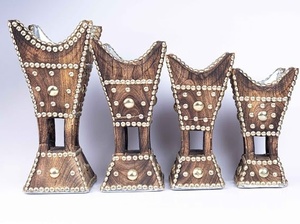 Decorative Handmade Wooden <b>Bakhoor</b> & Arabic <b>Oud</b> Incense Burner Embroidery | Religious Use Durable Organic ANAM OVERSEAS AO-4619 - Product Image 2