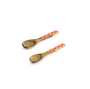 Ensemble de cuillères en bois de noyer imprimées avec motif fraise, couverts réutilisables pour la maison, l'hôtel et les restaurants - Product Image 3
