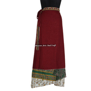 2026 New Arrival Ladies <b>Wrap</b> Silk <b>Skirt</b> 2 Layer Reversible Magic Silk Saris <b>Wrap</b> Long <b>Skirt</b> Indian Magic Silk <b>Wrap</b> <b>Skirt</b> Custom - Product Image 6